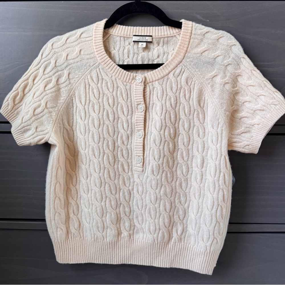 J. Crew Cream Cable Knit Sweater
